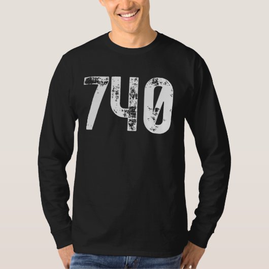 740エリアコードニューアークOH携帯電話エリアコード Tシャツ (正面)