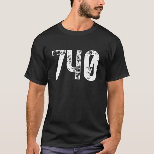 740 エリアコード ニューアーク オハイオ モバイル 携帯電話 エリアコード Tシャツ (正面)