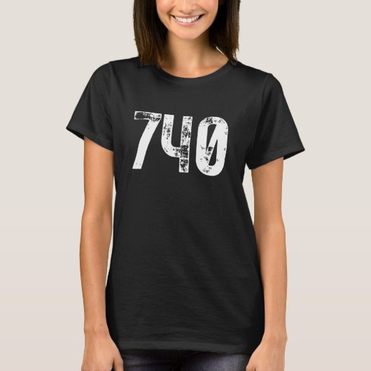 740 Area Code Newark OH Mobile Telephone Area Code Tシャツ (正面)