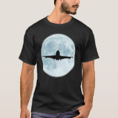 747ジャンボジェット航空飛行機スポッティング Tシャツ (正面)