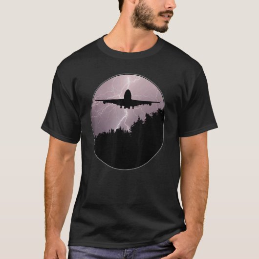 747ジャンボジェット航空飛行機スポッティング Tシャツ (正面)