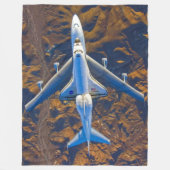747宇宙シャトルキャリア航空機 フリースブランケット (正面)