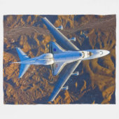 747宇宙シャトルキャリア航空機 フリースブランケット (正面(横))