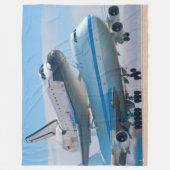 747宇宙シャトルキャリア航空機 フリースブランケット (正面)