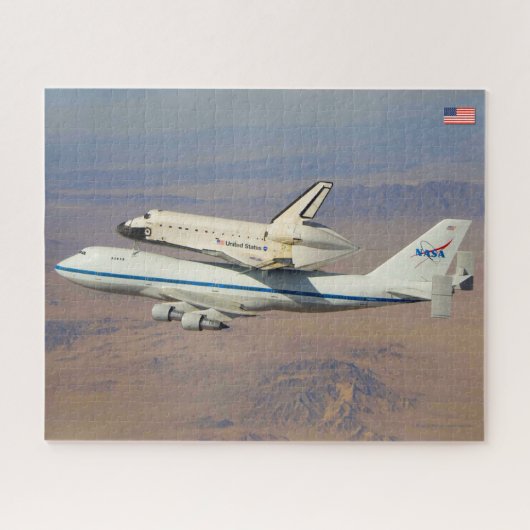 747宇宙シャトルキャリア航空機(16x20インチ) ジグソーパズル (横)