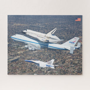 747宇宙シャトルキャリア航空機(16x20インチ) ジグソーパズル