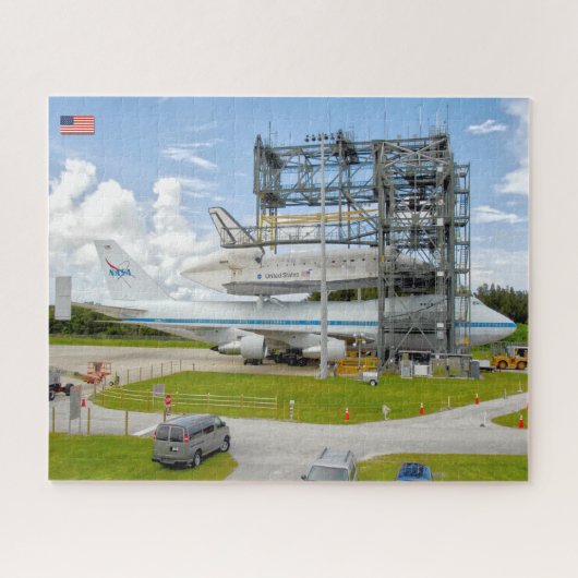 747宇宙シャトルキャリア航空機(16x20インチ) ジグソーパズル (横)