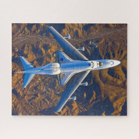 747宇宙シャトルキャリア航空機(16x20インチ) ジグソーパズル (横)
