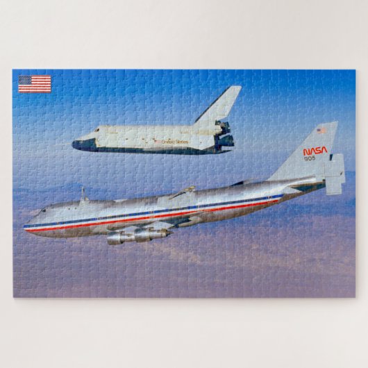 747宇宙シャトルキャリア航空機(20x30インチ) ジグソーパズル (横)