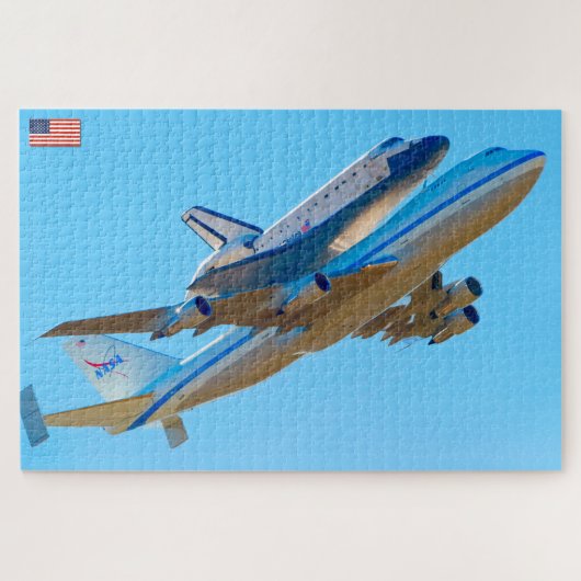 747 スペースシャトル輸送機 (20x30 インチ) ジグソーパズル (横)