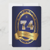 74，誕生日パーティーの女性，色エレガント, 招待状 (正面)