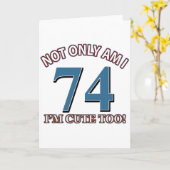 74 years Old birthday designs カード (黄色い花)