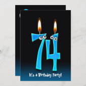 74thバースデーパーティー招待状 招待状 (正面/裏面)