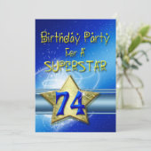 74th誕生日パーティーSuperstarへの招待。 招待状 (スタンド正面)