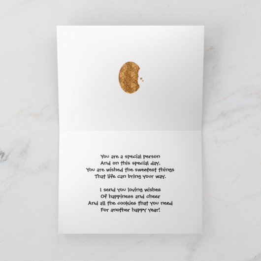 74th Birthday card for a cookie lover カード (内部)