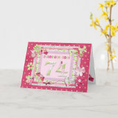 74th birthday scrapbooking style カード (黄色い花)