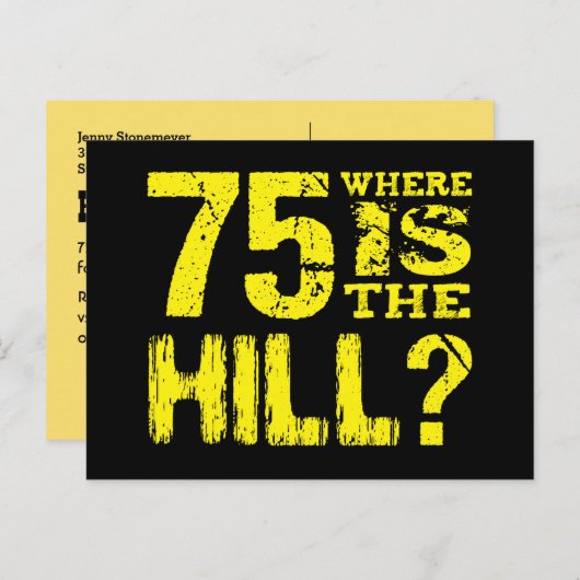 75おもしろい年目の誕生日V01Gの保存日 案内ポストカード (正面/裏面)