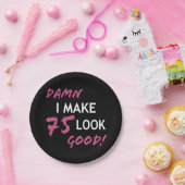 75おもしろい番目の誕生日が良い ペーパープレート (パーティー)