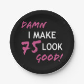 75おもしろい番目の誕生日が良い ペーパープレート (正面)