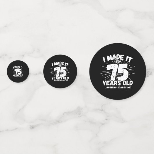 75おもしろい誕生日引用文皮肉75歳 コンフェッティ (裏面)