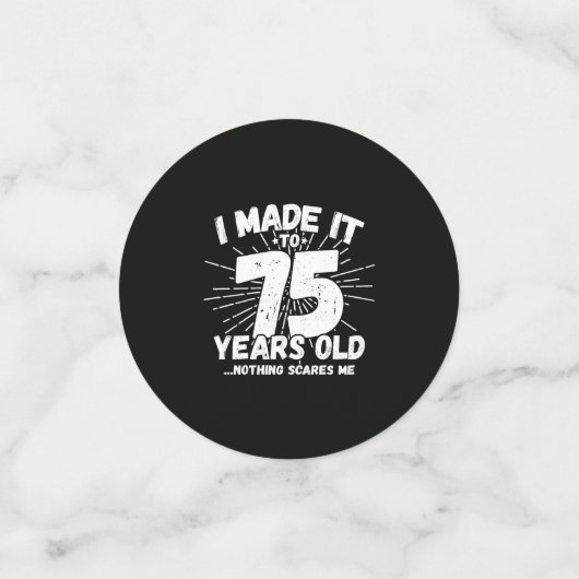 75おもしろい誕生日引用文皮肉75歳 コンフェッティ (スモール正面)