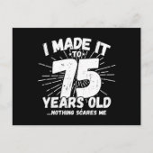 75おもしろい誕生日引用文皮肉75歳 ポストカード (正面)