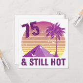 75おもしろい誕生日熱 カード (正面/裏面インサイチュ)