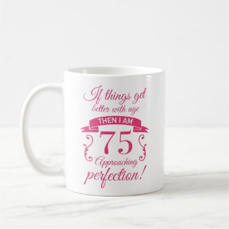 75おもしろい誕生日「完璧」 コーヒーマグカップ