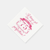 75おもしろい誕生日「完璧」 スタンダードカクテルナプキン (角)