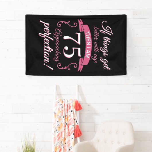 75おもしろい誕生日「完璧」 横断幕 (インサイチュ)