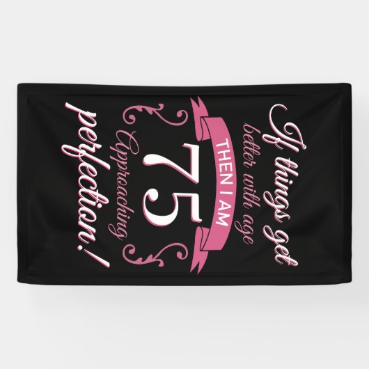 75おもしろい誕生日「完璧」 横断幕 (横)