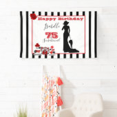 75およびセンセーショナル75誕生日バナーストライプ 横断幕 (インサイチュ)