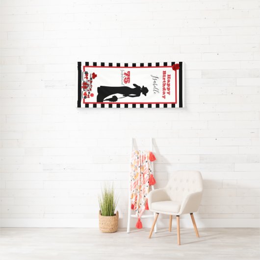 75およびセンセーショナル75誕生日垂直バナー 横断幕 (インサイチュ)