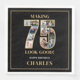 75のいい顔 フォトコラージュ 75歳の誕生日