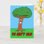75は古くないあなたはもしツリーのグリーティングカード カード (黄色い花)