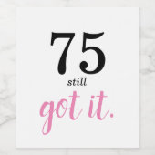 75まだIt得誕生日 ワインラベル (シングルラベル)