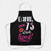 75を良く見せる75誕生日 エプロン (正面)