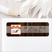 .75インチx2.25インチ差出人住所ラベルバーンドウッドダイヤモンド ラベル (インサイチュ)