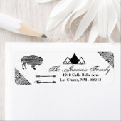 .75インチx2.25インチ差出人住所ラベルBoho Buffalo Triba ラベル (インサイチュ)