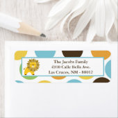 .75インチx2.25ジャングルキングライオン差出人住所ラベル ラベル (インサイチュ)