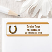 .75インチx 2.25インチ差出人住所ワゴンホイール/ホースシュー ラベル (インサイチュ)