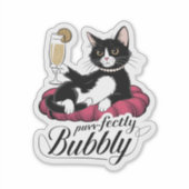 75エレガントカクテルフランスの付き猫 – Classy & Sas シール (正面)