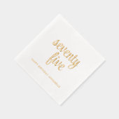 75エレガント誕生日ゴールドフォイルモダンナプキンス 箔ナプキン (右)