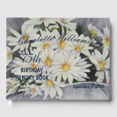 75デイジーブーケフローラ誕生日メモリ ゲストブック (正面)