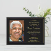 75バースデーパーティ招待状-写真付き 招待状 (スタンド正面)