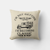 75パーソナライズされたヴィンテージ75歳 クッション (正面)