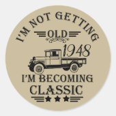 75パーソナライズされたヴィンテージ75歳 ラウンドシール (正面)