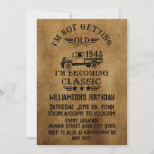 75パーソナライズされたヴィンテージ75歳 招待状 (正面)
