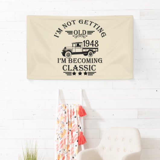 75パーソナライズされたヴィンテージ75歳 横断幕 (インサイチュ)