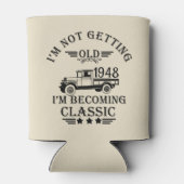 75パーソナライズされたヴィンテージ75歳 缶クーラー (裏面)